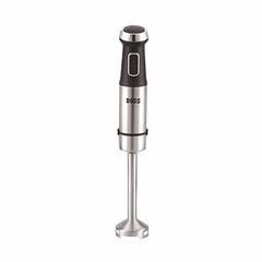BOSS Stellar Hand Blender 1200 Watts with Chopper, Blender Jar, On to go Bottle Cap| Variable Speed & Turbo Speed Function| Anti-Splash Technology| 2 Year Warranty| Grey