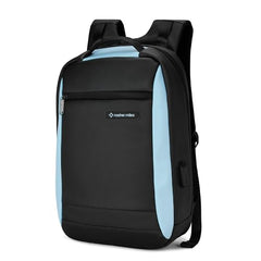Nasher Miles Madison Passenger Workpack 22 Liters Water Resistant, Padded, Premium Reversed Polyester Black Yellow Laptop Backpack | USB charging| Unisex | Ideal For Office (Black & Yellow)