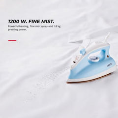 Usha Goliath Spray Tech 1200Watt Dry Iron with Water Spray Feature | Double Coated Golden Non Stick Soleplate for Longer Durability | 360° Swivel Cord | 2 Years Warranty | (Blue & White)