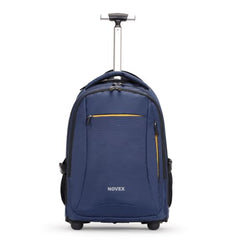 NOVEX 30L Pacific Laptop Trolley Bag with Spinner Wheels for Men & Women | 15.6 Inch Water Resistant 3 Compartments Backpack for Office, Business Trips & Travel | Black
