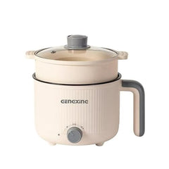 Multi Cook Electric Kettle with Steamer features 1.2L inner pot, double layered body, variable temperature control and wide mouth design. Ideal for tea, coffee, eggs, vegetables and boiling.