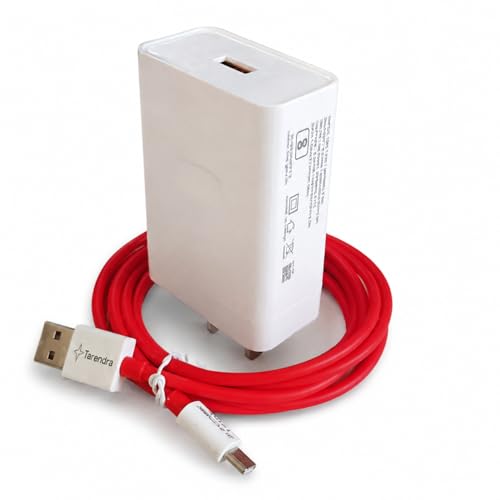 100W Fast Charger with 1 Meter USB to Type-C Cable Compatible with Vooc/SuperVOOC/Warp/Dart/Flash Charging for OnePlus Oppo Realme Vivo Xiaomi Samsung Type C Devices