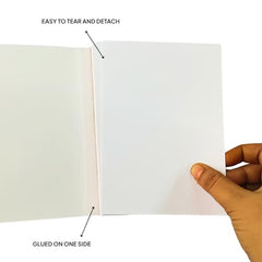 Zen Sangam Express your Mind - Square Gouache Glued Watercolor Sketch Paper Pad - 300 Gsm - Cold Pressed - 24 Sheets - Rough Grain Surface - Size (10.5Cm X 10.5Cm) - Gouache Book