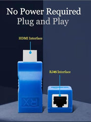 NEXSA HDMI to RJ45 Network Cable Extender Over Cat5e Cat6 30M Blue