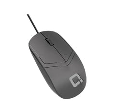 QUANTRON Clicker Wired Mouse | ABS Plastic | 3 Buttons | 1000 DPI | Hi-Precision Operation | Sweat-Resistant | Ergonomic Anti-Fatigue | 1.1m Cable |