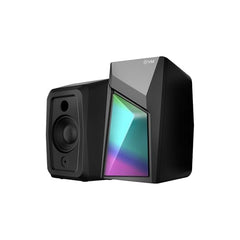 EVM EnDesk Plus Gaming Wired Stereo Speakers with RGB Lighting – Dual 3W RMS Output (2” Drivers), USB Powered, 3.5mm AUX Input, Line-Controlled Volume - 1-Year Warranty (EVM-BTS-208)
