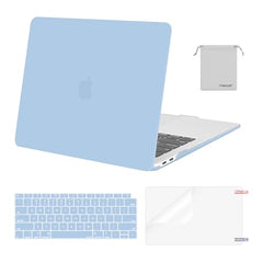 MOSISO Compatible with MacBook Air 13 inch Case 2021-2018 Release A2337 M1 A2179 A1932, Plastic Hard Shell&Keyboard Cover&Screen Film&Storage Bag for MacBook Air 13.3 inch Case, Deep Teal