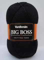 Vardhman BigBoss Knitting Yarn – 200g Ball, 575m, 84% Acrylic + 16% Nylon, 3-Ply DK Weight, Soft & Durable Wool for Knitting, Craft, babywear, blanket, winter wear; threads for crochet hook needle - Boss-15 - Cream