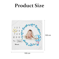 MOMISY Baby Milestone Blanket and Props for Baby's |1 to 12 Months Prop |Baby Bedding |Ac Room Blanket for Summer|Newborn| Infants Winter Blanket(BalloonUnicorn)