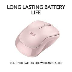 Logitech M240 Silent Bluetooth Mouse, Wireless, Compact, Portable, Smooth Tracking, 18-Month Battery, for Windows, macOS, ChromeOS, Compatible with PC, Mac, Laptop, Tablets - Off White