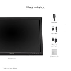 ViewSonic TD2223-2 | 55.88 Cm (22") Touch Monitor 10-Point Touch| 7H Hardness | IR Touch Tech| 75Hz | Dual Speaker| USB, HDMI, DVI, VGA