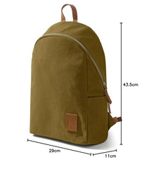 DailyObjects Pedal Everyday Casual Laptop Backpack (16L) Fits Upto 14 Inch Laptop, Unisex Travel Backpack Durable Canvas Material, Zippered Compartments With Pockets (Beige)