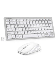 TECKNET Wireless Keyboard and Mouse Combo, Mini Cordless Computer Keyboard and Mouse Set 2.4GHz, Silent Adjustable 1600 DPI, Quiet Click, Lag-Free for Computer, Laptop, PC, Windows, Mac, Chrome OS