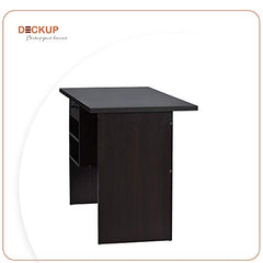 DeckUp Plank Giona Engineered Wood Study Table and Office Desk (Walnut and White, Matte Finish)