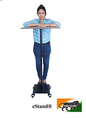 eStand Height Adjustable Laptop Table to be Used in Sitting & Standing Posture (Black HAT (29" - 45"))