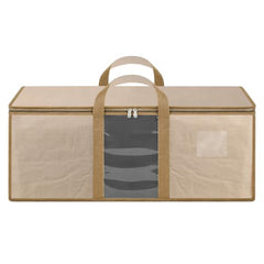 Storite Jumbo Super-Size 81 L Canvas Moisture Proof Heavy Duty Storage Bag | for Toys/Stationery/Blankets/Clothes/Moving Bags MultiPurpose With Strong Reinforced Handles Rectangular Cream (87x26x36 cm)
