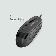 FINGERS SuperHit Wired Mouse with Advanced Optical Technology (Lightweight | Trendy Dual-Tone Design | Works Well with Windows, macOS, Linux) (Royal Blue)