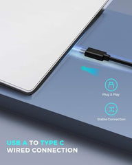 JOMAA Wired touchpad Supports Multi Gesture Control, Touch Mouse, and Second Hole pad, Suitable for Windows and Mac (Silver)