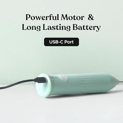 Salt AeroWhisk Classic Rechargeable Milk Frother | 3 Speed Modes | Egg Beater and Milk Frother Attachment | Powerful Motor with Long Lasting Battery, Green