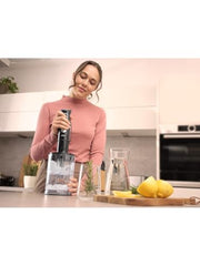 Braun MultiQuick 5, Powerful 1000W Hand Blender, Patented PowerBell Technology, Made in Europe, Guranteed Splash-Proof, Speed + Turbo, All-in-1: Blender, Grinder, Chopper & Whisker (MQ55236 Black)
