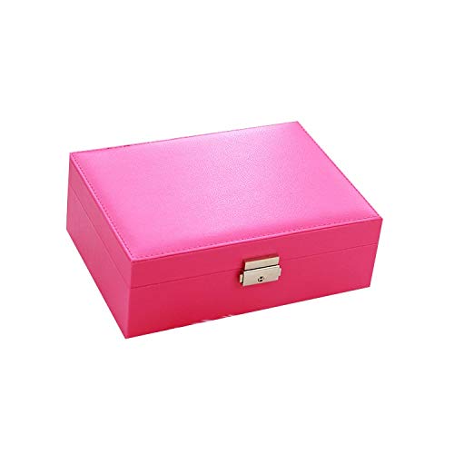 SYGA Princess Leather European Style Lock Jwellery Earrings Decorative Box_Pink