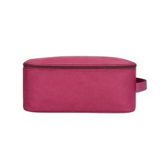 Storite 2 Pack Nylon Wardrobe Bag Underbed Cloth Storage Organizer | Moisture Proof Storage Bag, Storage box for Clothes Saree Bags, Zippered Closure & Handle - Magenta,37x34x23 cm