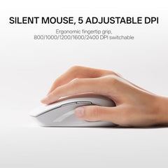 Rapoo 9010M Multi Device Wireless & Bluetooth Keyboard & Mouse Combo, White