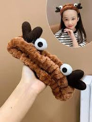 MOMISY Elastic Women's Lovely Hair Band Wash Face Spa Headband-Washable Facial Band Makeup Wrap Headbands Fits All Head Sizes (Elk Brown)