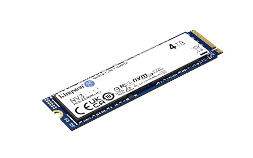 Kingston NV3 4TB M.2 2280 NVMe SSD | PCIe 4.0 Gen 4x4 | Up to 6000 MB/s | SNV3S/4000G