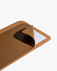 DailyObjects Large Premium Vegan Leather Desk Mat|Anti-Skid|Anti-Slip|85*45cm|Reversible Desk spread Turf Desk/Laptop Mat for Work from Home/Office/Gaming- Extended mouse pad and keyboard desk pad-Tan