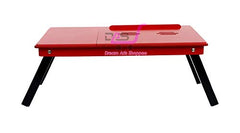 Dream Arts Shoppee Laptop Table Adjustable Foldable with one Drawer (Black)