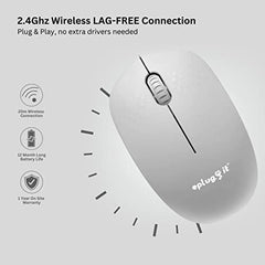 eplug it Wireless Mouse WM111, 2.4G Noiseless Mouse with USB Nano Receiver Portable Computer Mouse for PC, Laptop & Tablet | Green
