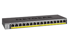 NETGEAR 16-Port Gigabit Ethernet Unmanaged PoE Switch (GS116LP) - with 16 x PoE+ @ 76W Upgradeable, Desktop/Rackmount, and ProSAFE Limited Lifetime Protection