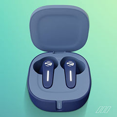 Zebronics Sound Bomb 7 Bluetooth TWS in Ear Earbuds with 60H Playtime, ENC Mic, Rapid Charge, Upto 50ms Gaming Mode, Flash Connect, Voice Assistant, Smooth Touch Control, BT v5.2, Type C (Blue)