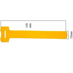 SYGA Red Cable Tie, 10pcs Hook and Loop Straps Fastener, Nylon Reusable Self-adhesive Cable Organiser for PC TV USB Network Cable, Tape for Home and Office-12mm Width and 150mm Length
