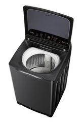 Haier 8 Kg, In-Built Heater, Front Panel Design, NZP Technology, Oceanus Wave Drum, Fully Automatic Top Load Washing Machine (ETL80-HC5S8 | Dark Jade Silver)