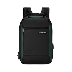 Nasher Miles Madison Passenger Workpack 22 Liters Water Resistant, Padded, Premium Reversed Polyester Black Yellow Laptop Backpack | USB charging| Unisex | Ideal For Office (Black & Yellow)