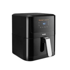 Glen Digital Air Fryer, 6 Litre, 1500W Airfryer with 7 Pre-Set Functions, Auto Sleep, Digital Controls, Timer & Temperature Control, Bake, Fry, Roast & Grill with Less Oil, Large Black (SA-3042DBL)