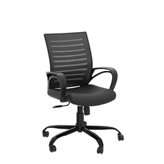 beAAtho® Verona Mesh Mid Back Ergonomic Office Chair with 3 Years Limited Warranty - Adjustable Height, Strong Metal Base, Revolving Study & Computer Chair for Work from Home (Grey)