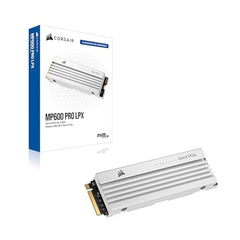 Corsair MP600 PRO LPX 2TB M.2 NVMe PCIe x4 Gen4 SSD - Optimized for PS5 (Up to 7,100MB/sec Sequential Read & 5,800MB/sec Sequential Write Speeds, High-Speed Interface, Compact Form Factor) White