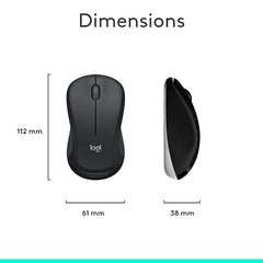 Logitech MK540 Advanced Wireless Keyboard and Mouse Combo for Windows, 2.4 GHz Unifying USB-Receiver, Multimedia Hotkeys, 3-Year Battery Life, for PC, Laptop - Black