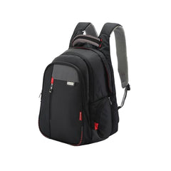 HARISSONS Sirius Travel Laptop Backpack | 45L | Fits 15.6” Laptop | Heavy-Duty Build | USB & Audio Port, Multi-Level Organizer, Trolley Sleeve | Work, Travel & College (black)