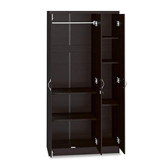 DeckUp Plank Cove 3-Door Engineered Wood Wardrobe with Mirror (Wotan Oak and White, Matte Finish)