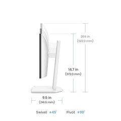 BenQ GW2790TC 27" (68.58cm) IPS 144Hz FHD Eye-Care Monitor |99% sRGB|1500:1 CR|USB-C(20W)| 2Wx2 Speakers|Height, Tilt, Pivott,Swivel| Ultrathin Bezel| HDMI |DP| AMD FreeSync|TÜV 4-Star(White)