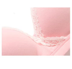 MOMISY Women's Top Open Maternity Nursing Bra Wire Free Lace Cotton Closure Breastfeeding Pregnancy Bra (Grey, 34B)