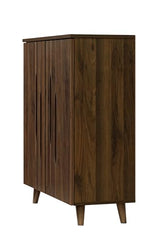 DeckUp Ivy Engineered Wood 2-Door Shoe Rack (Walnut, Matte Finish)