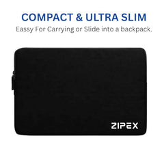 Photon 15 Inch to 15.6" Inches Laptop Case with Charger Pouch | Waterproof Laptop Sleeve | Laptop Cover Bag, Blue