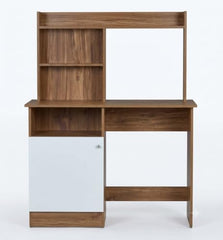 DeckUp Zeus Engineered Wood Study Table and Office Desk (Wotan Oak & White)