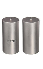 LTYNE™ 100% Pure Paraffin Wax Pillar Candles (2 x 6), Unscented Smokeless Pillar Candles Pack of 2, Burn Time: 25-30 Hours (Light Green)