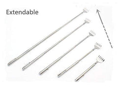 SYGA Portable Stainless Steel Extendable Telescopic Back Scratcher,Hand Massage Tool,with Telescoping Handle,Extends from 6.1 to 19.68 inches